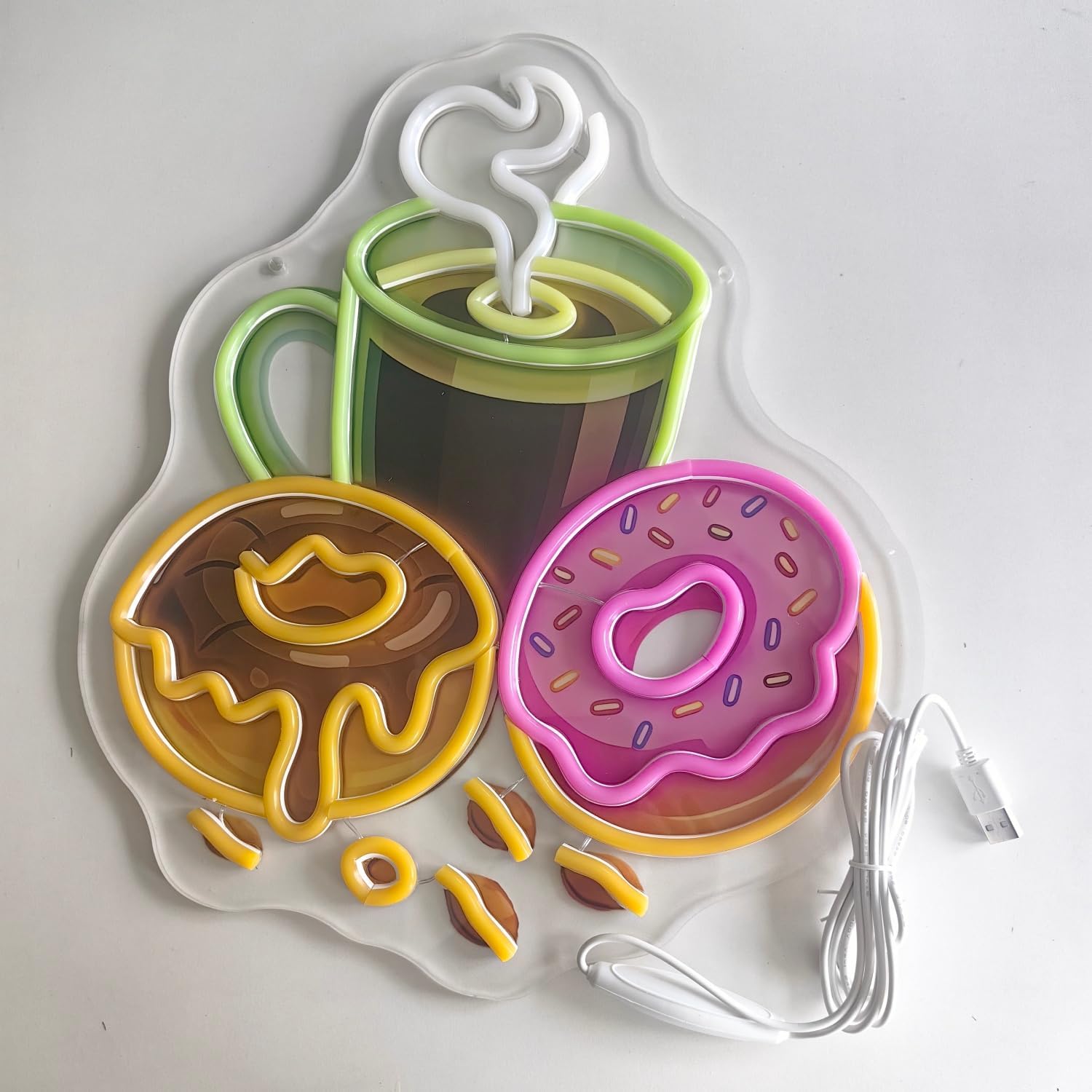 Donuts LED Neon Sign USB Power - Commercial Kitchen Walls 评论和价格
