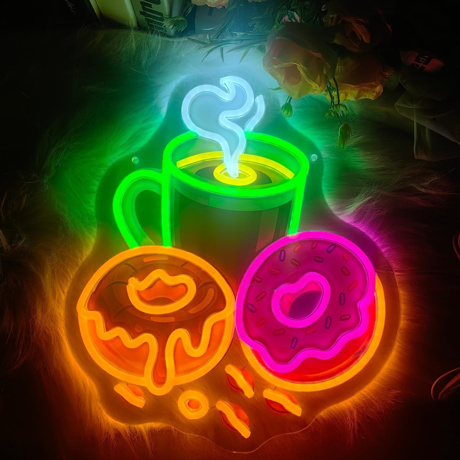 Donuts LED Neon Sign USB Power - Commercial Kitchen Walls 评论和价格