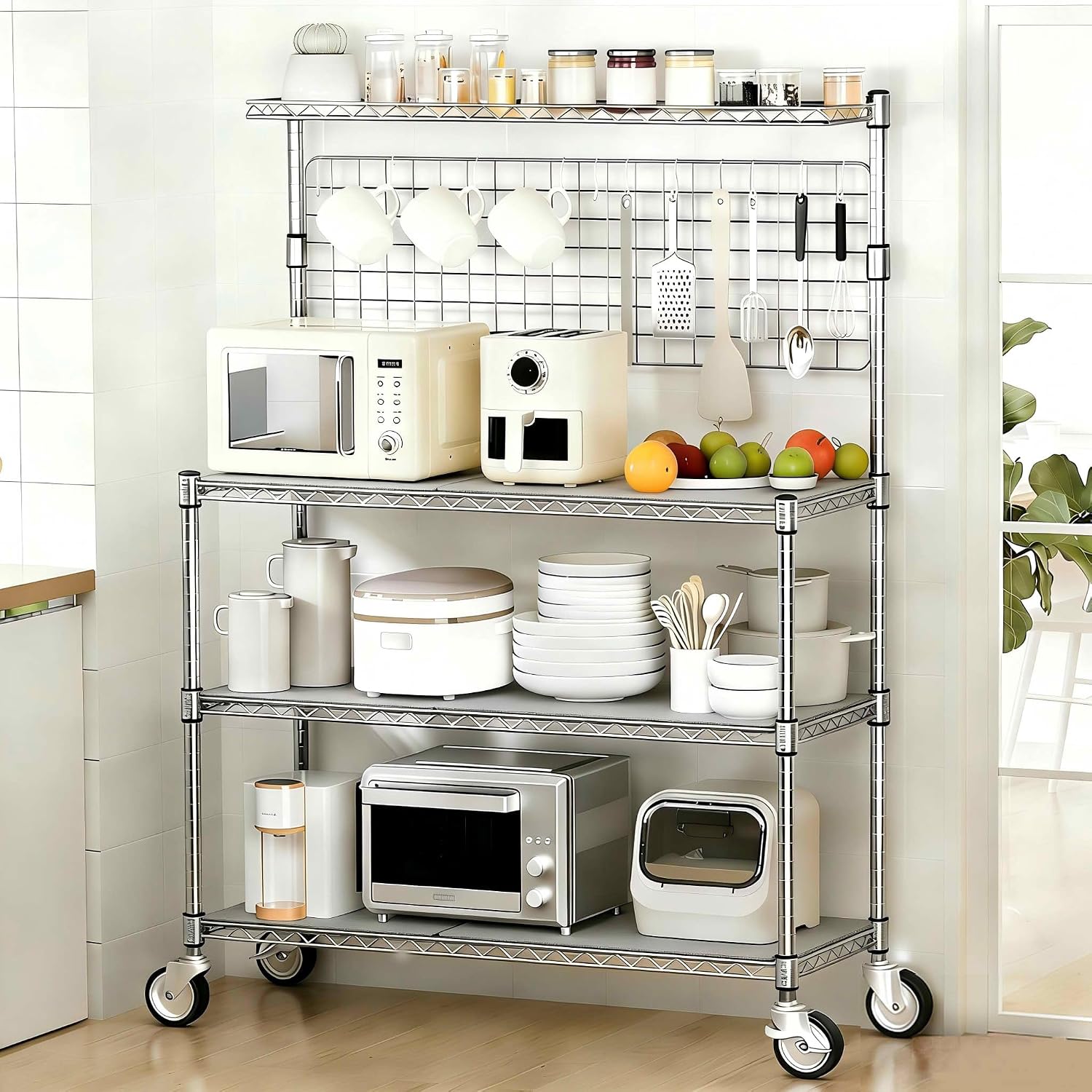 Bakers Rack Display Stand Stor - Commercial Kitchen Microwave 评论和价格