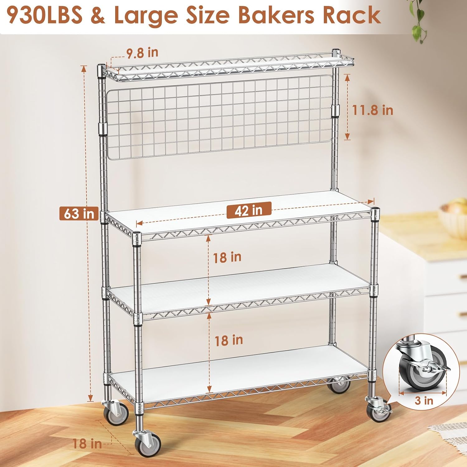 Bakers Rack Display Stand Stor - Commercial Kitchen Microwave 评论和价格