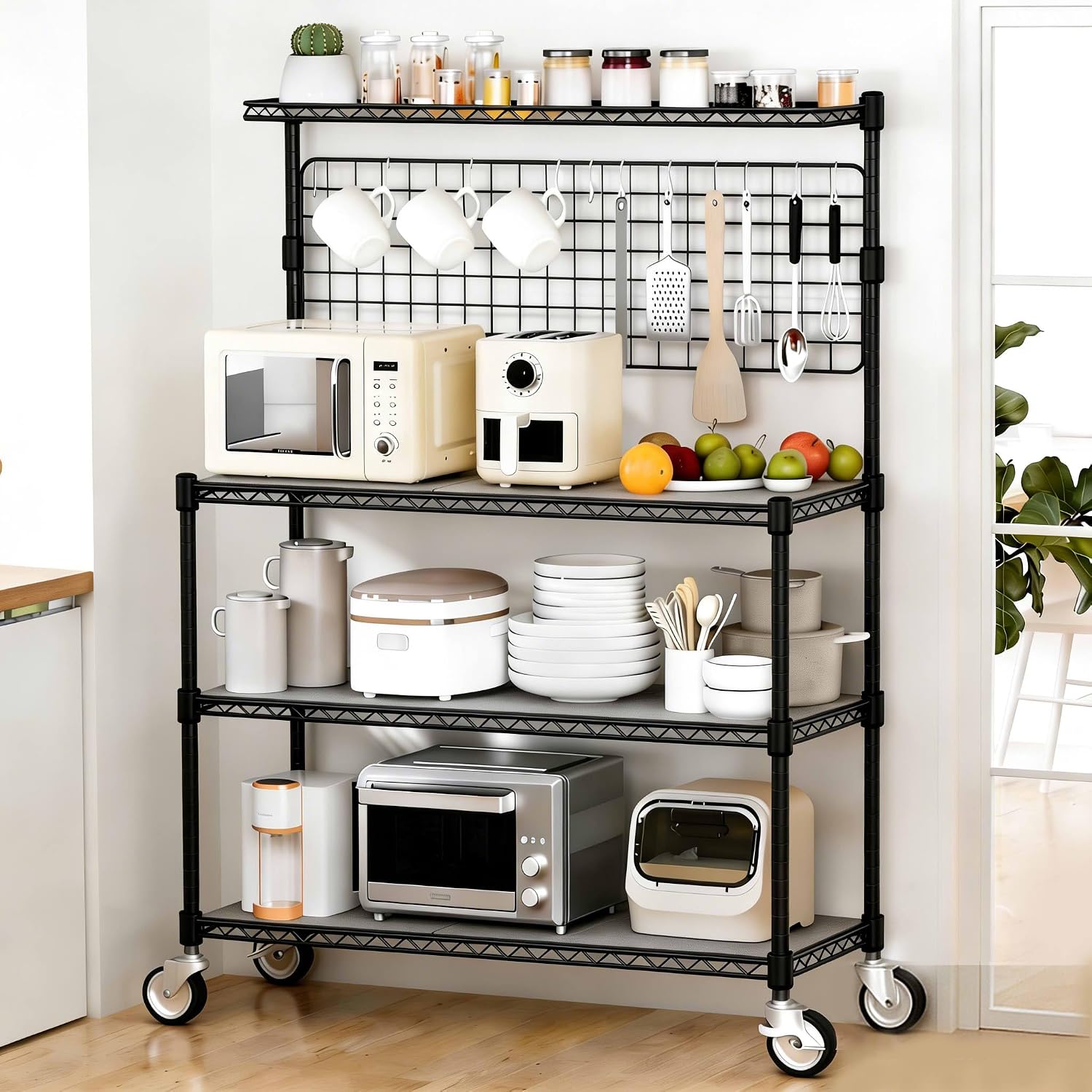 Bakers Rack Display Stand Stor - Commercial Kitchen Microwave 评论和价格