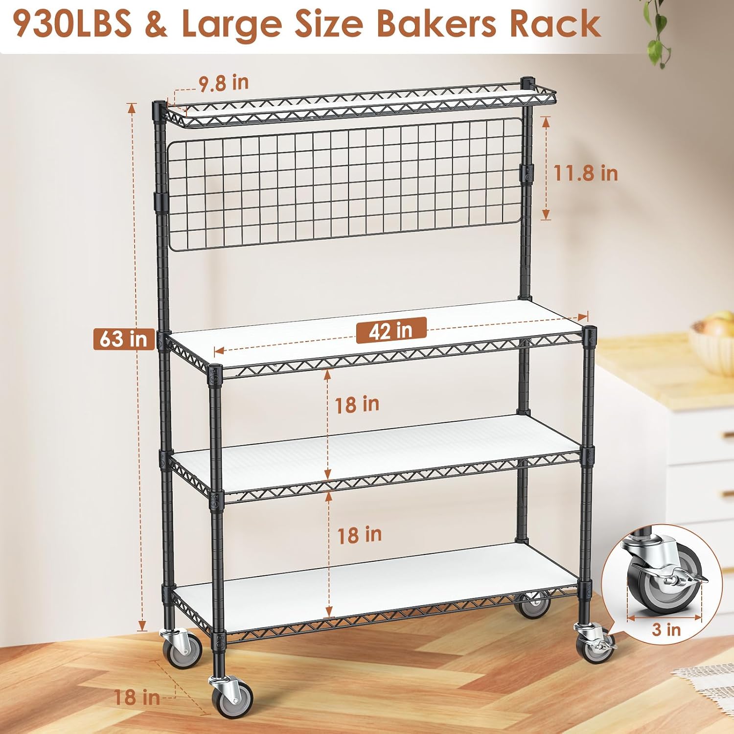 Bakers Rack Display Stand Stor - Commercial Kitchen Microwave 评论和价格