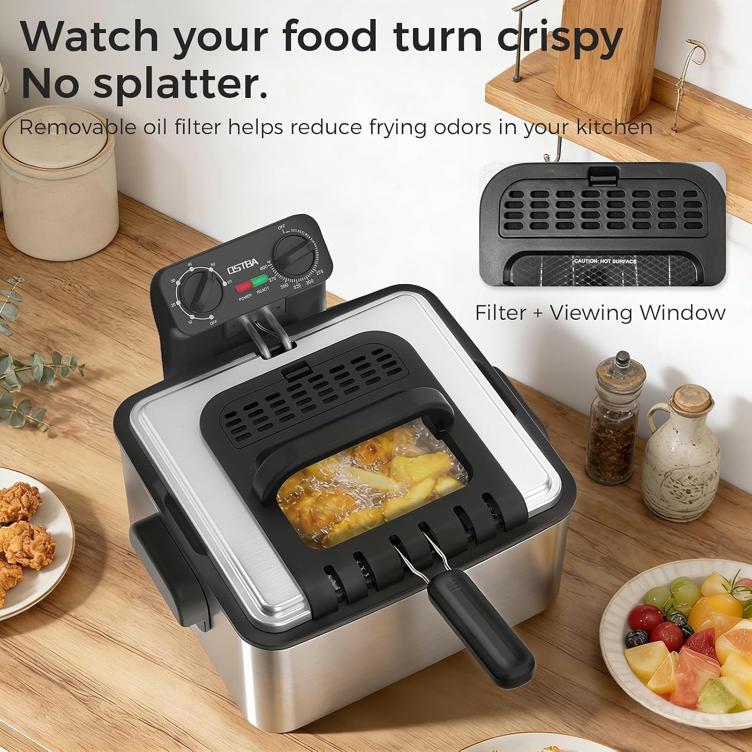 Electric Deep Fryer with 3 Bas - Commercial Kitchen Appliances 评论和价格