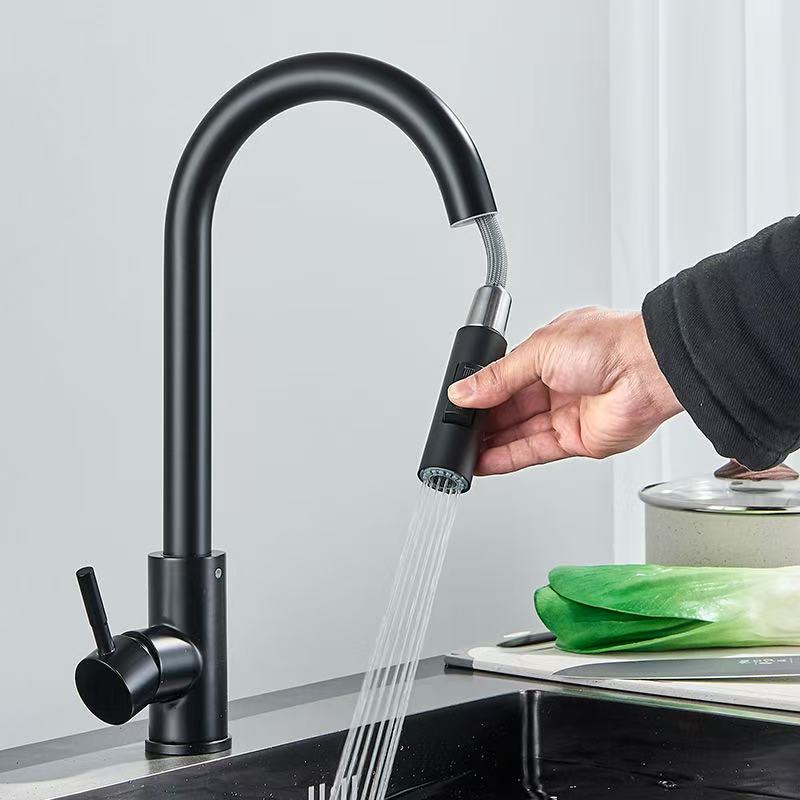 Black Silver Kitchen Faucet, D - Commercial Kitchen Mixer Tap 评论和价格