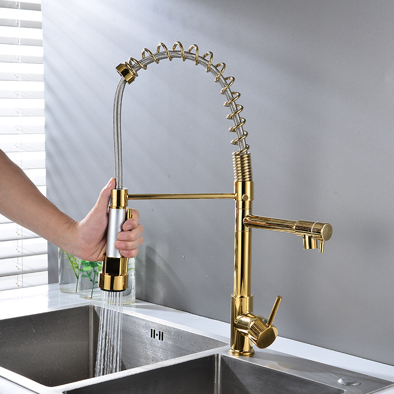2 Mode Spring Pull Down Kitche - Commercial Kitchen Mixer Tap 评论和价格