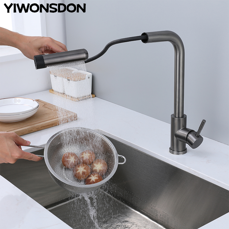 6 Mode Gray Kitchen Faucets Pu - Commercial Kitchen Mixer Tap 评论和价格