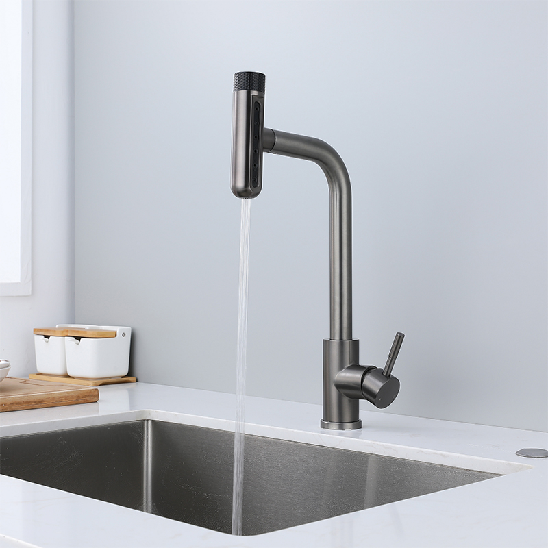 6 Mode Gray Kitchen Faucets Pu - Commercial Kitchen Mixer Tap 评论和价格