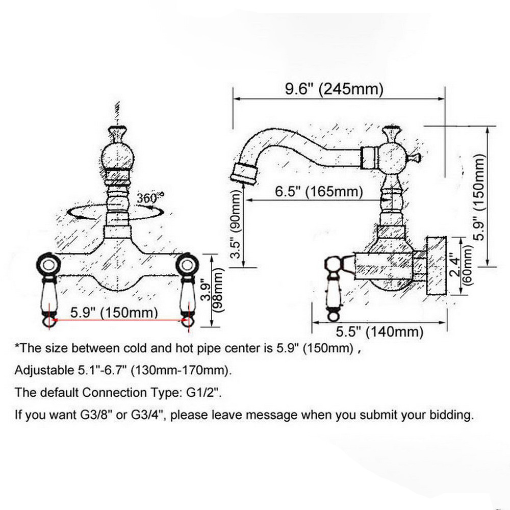Black Oil Rubbed Bronze Wall M - Commercial Kitchen Mixer Tap 评论和价格