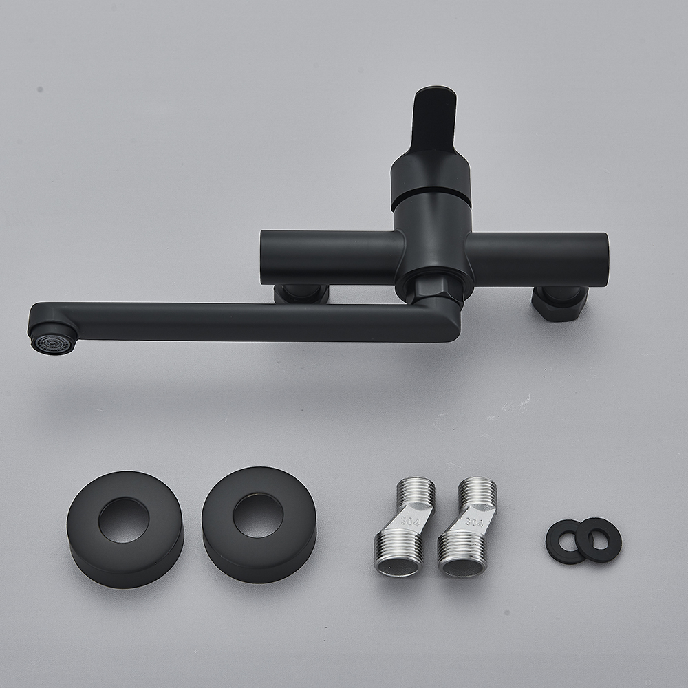 Black Wall Mounted Kitchen Fau - Commercial Kitchen Mixer Tap 评论和价格