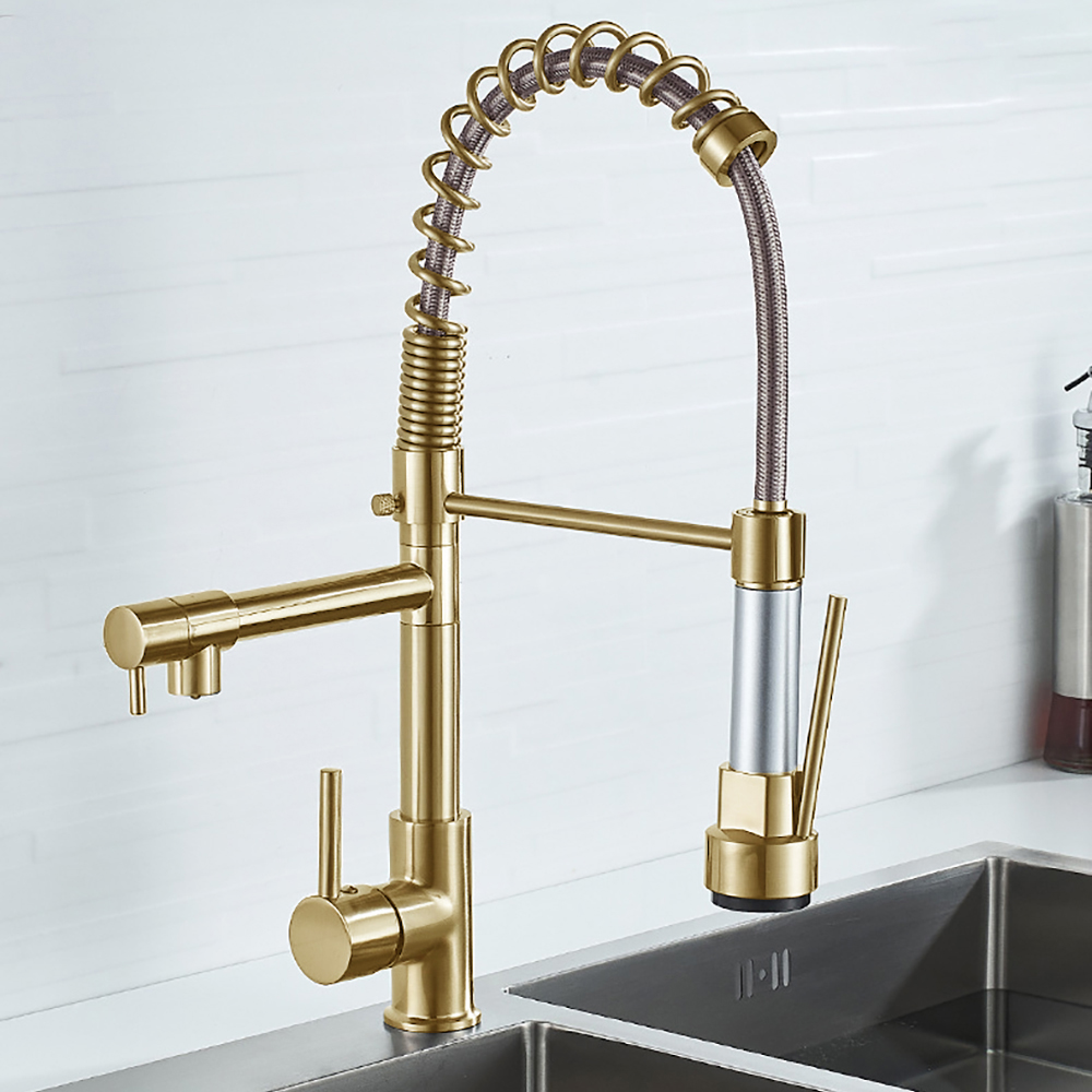 DQOK Black Brushed Spring Pull - Commercial Kitchen Mixer Tap 评论和价格